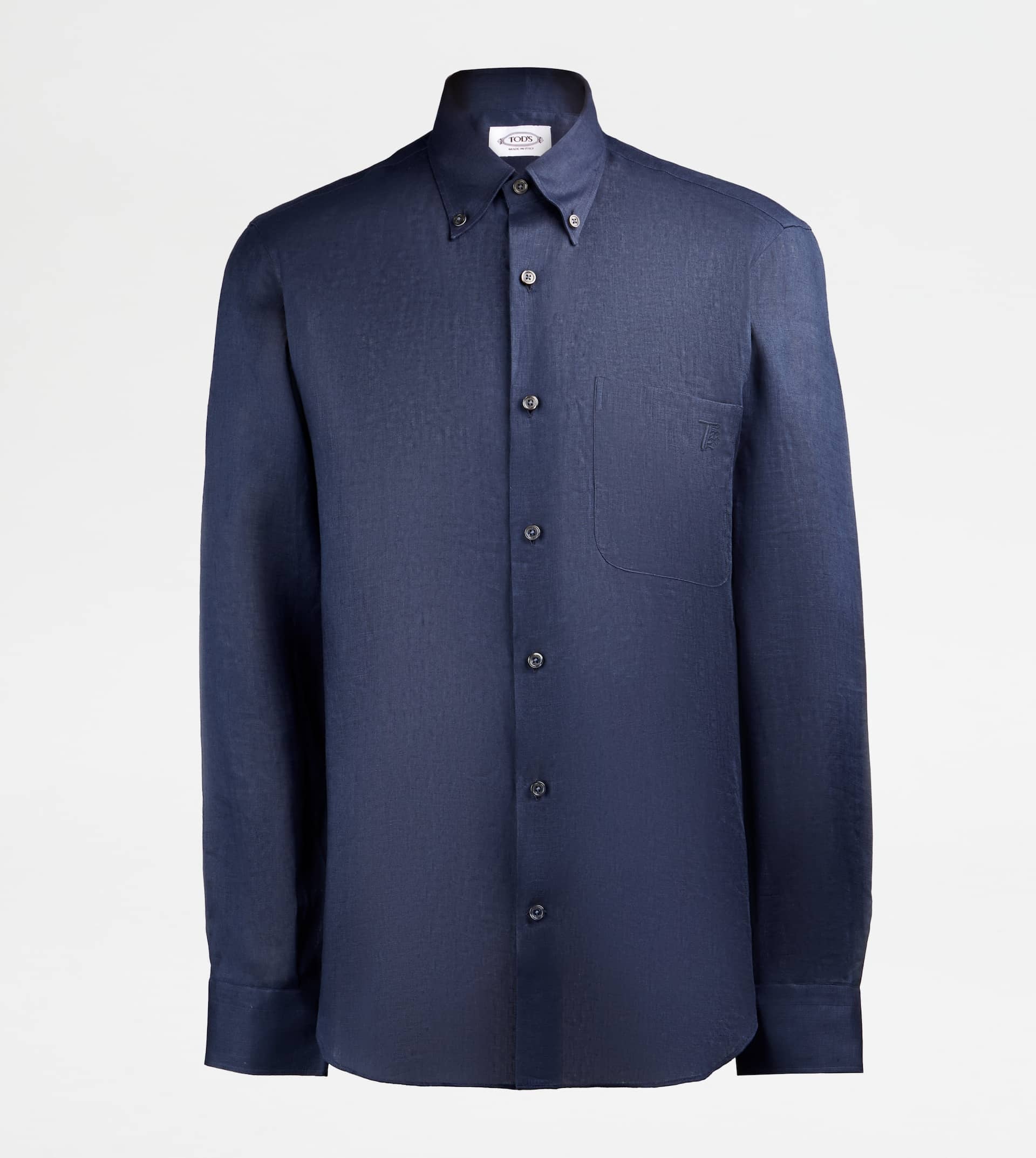 SHIRT IN LINEN - BLUE - 1