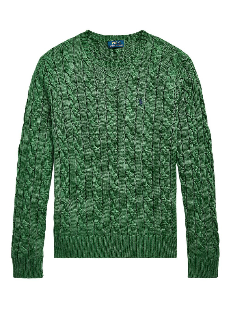 cable-knit cotton sweater 1