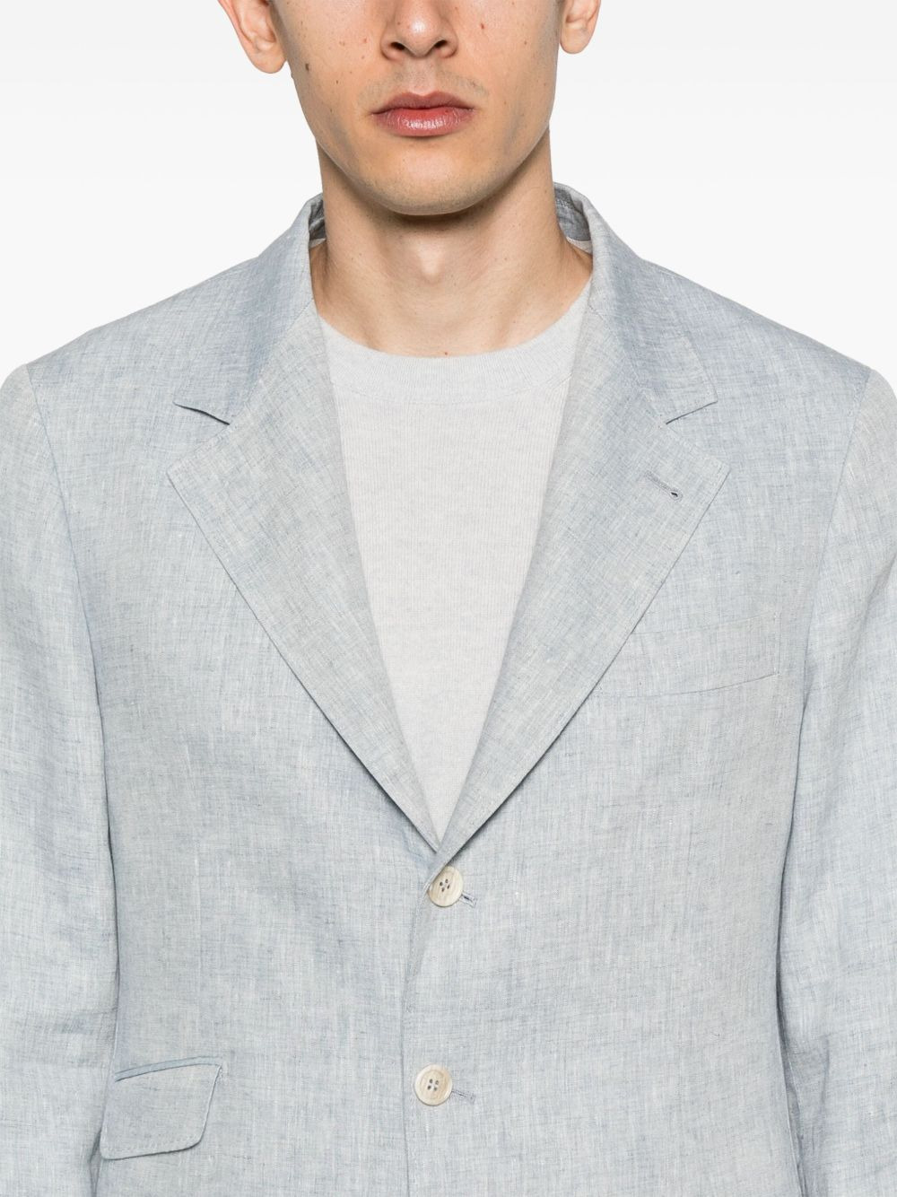 Brunello Cucinelli Men Linen Single-Breasted Suit - 3