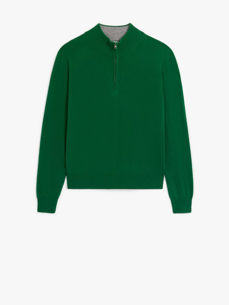 IN AND OUT GREEN WOOL SWEATER | GKM-203 1