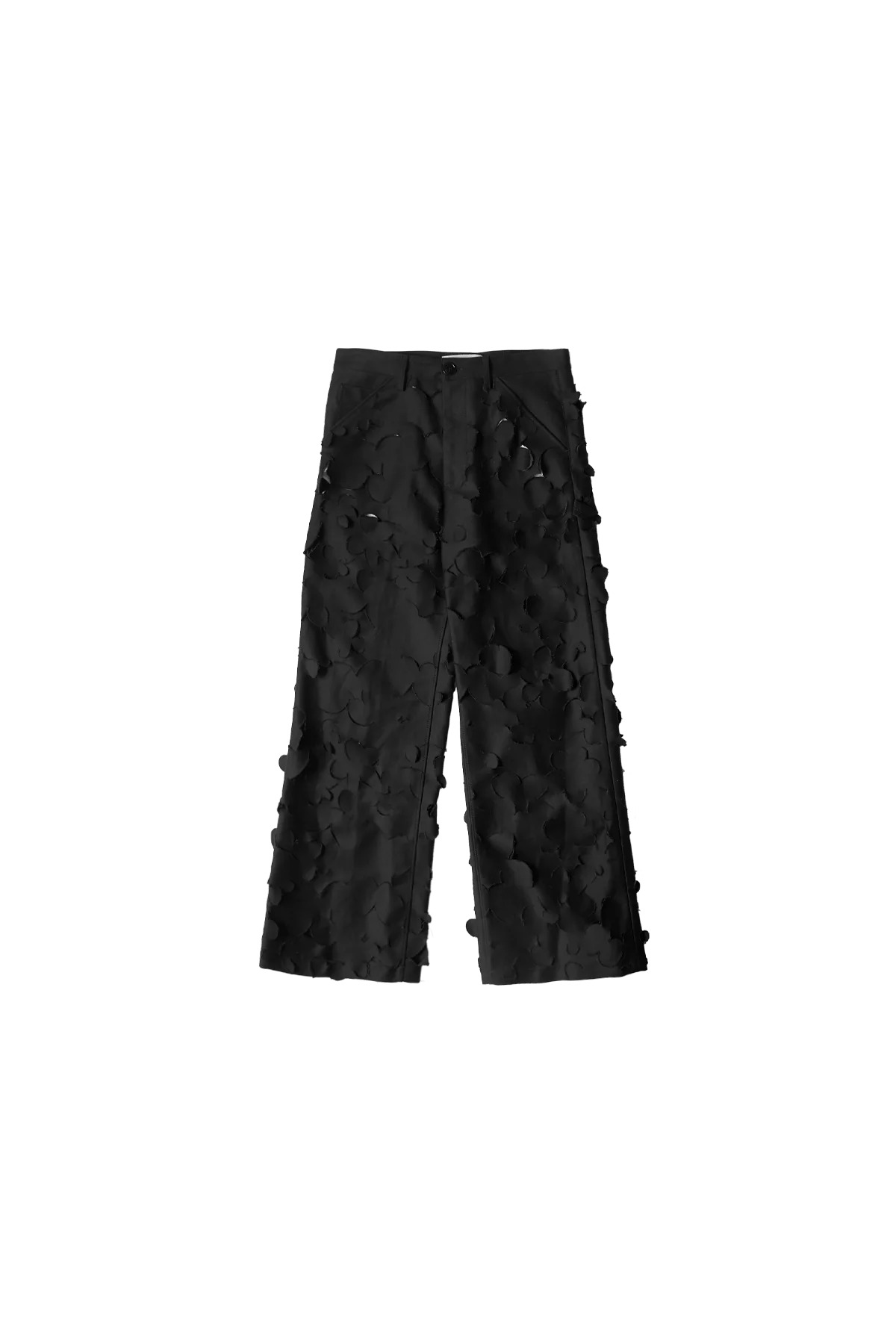 Marni Rover Cut-Out Flower Trousers Black - 1