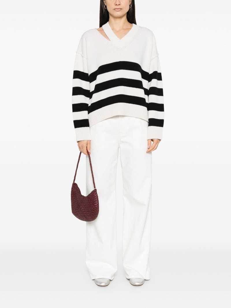 RÓHE deconstructed V-neck sweater outlook
