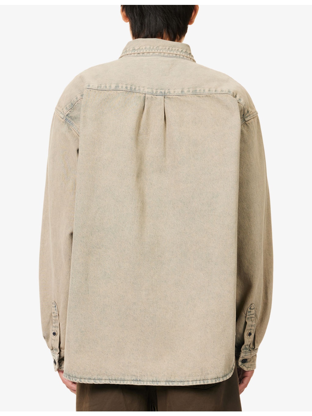 Tigan Brand-Patch Cotton Denim Shirt - 4