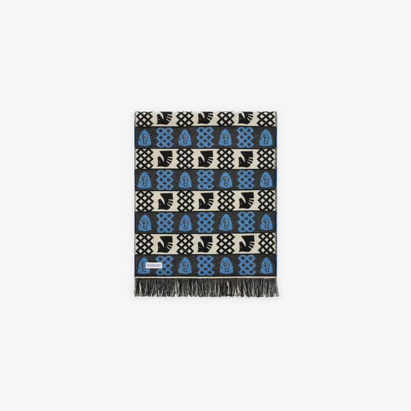 Chess Fair Isle Wool Scarf 4
