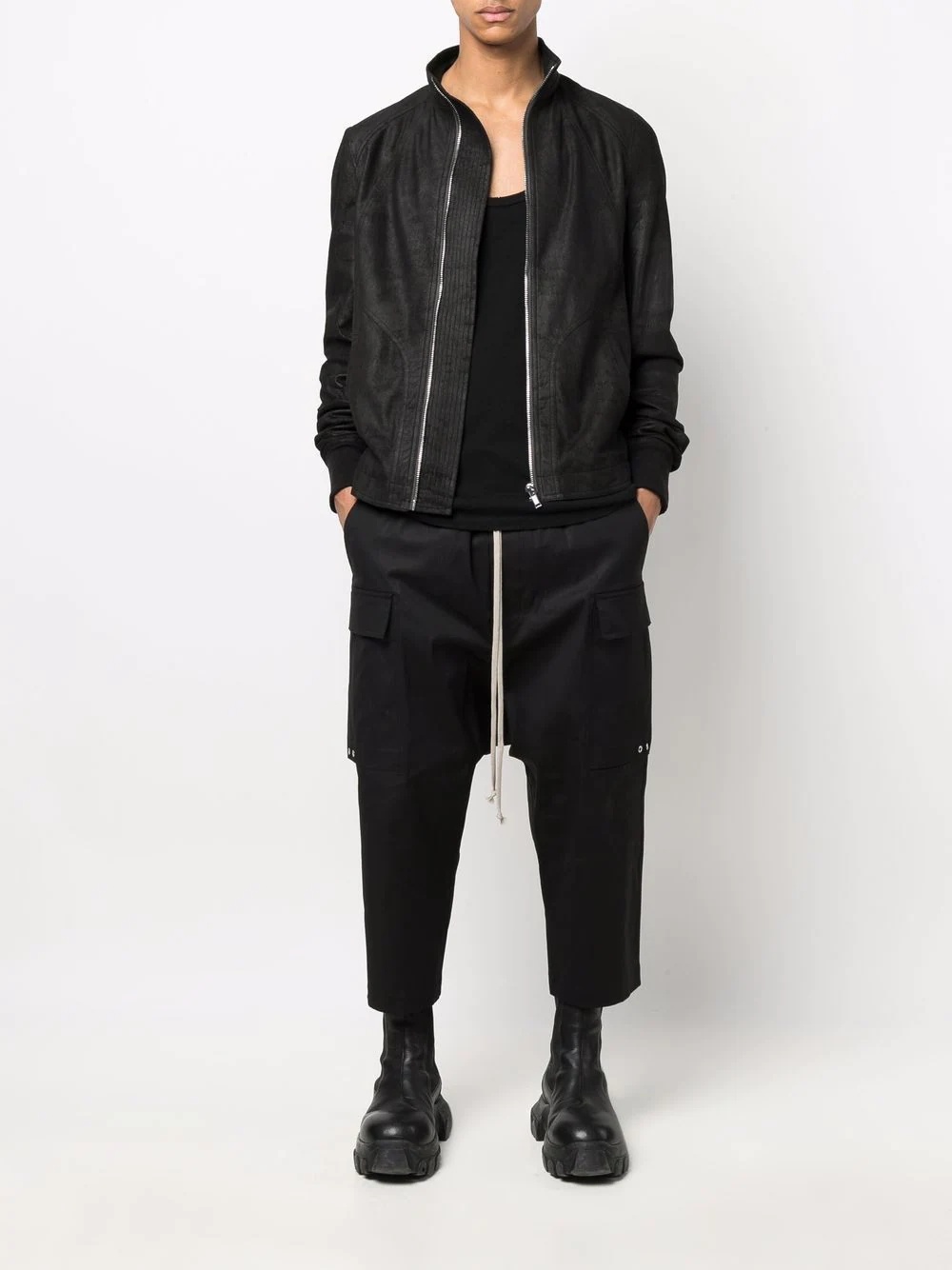 drop-crotch drawstring track pants - 2