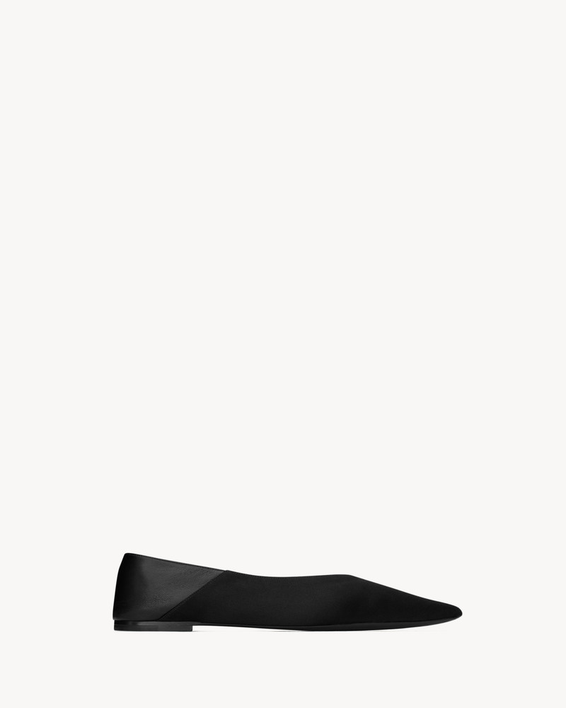 SAINT LAURENT nour slippers in satin outlook