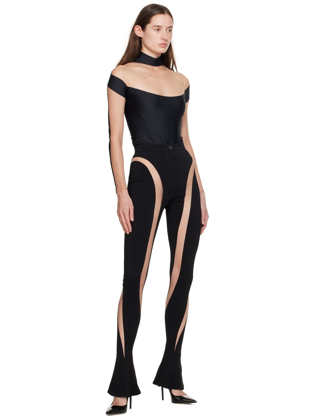 Black Spiral Trousers - 4
