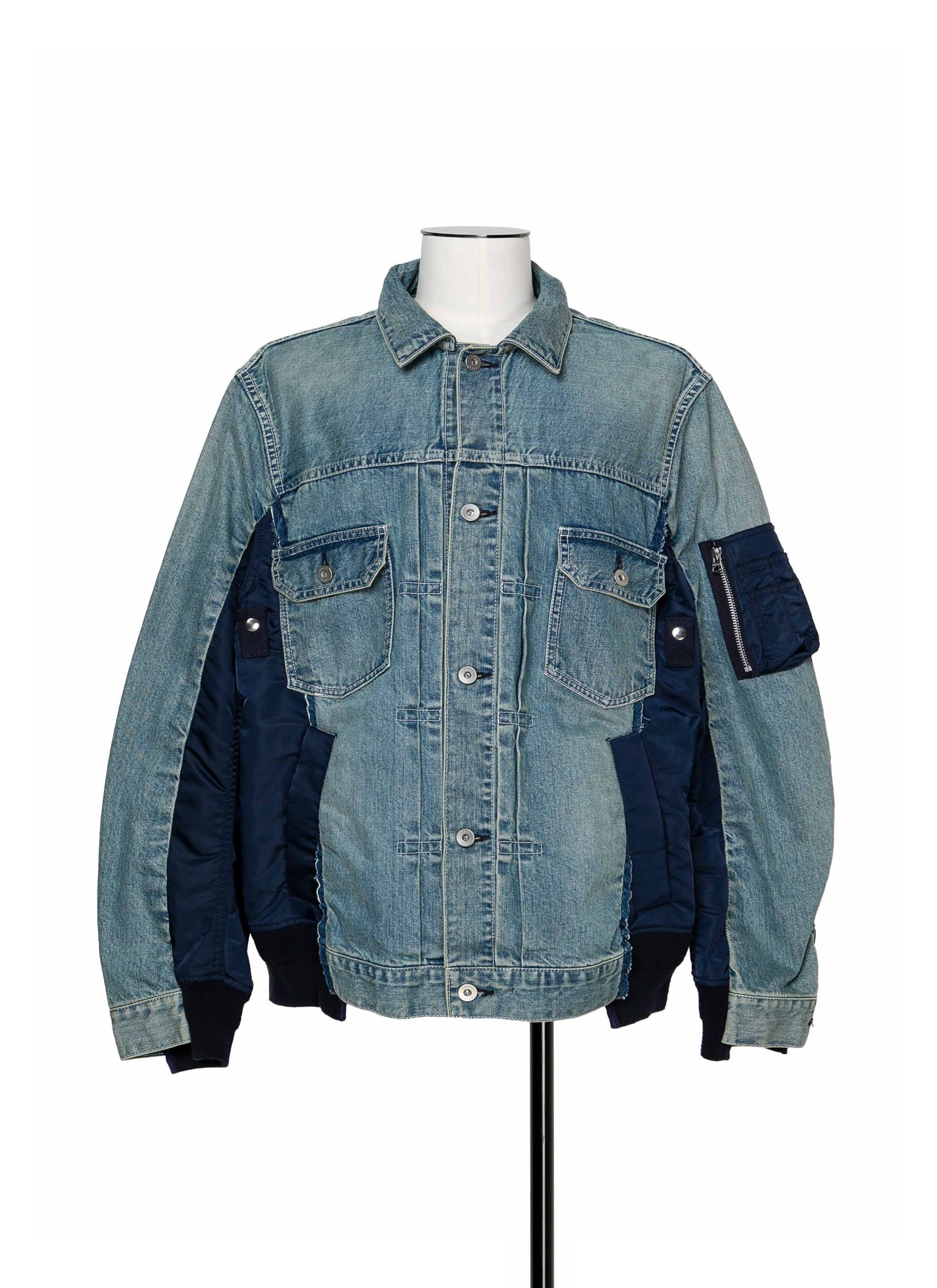 Denim x Nylon Twill Jacket - 1