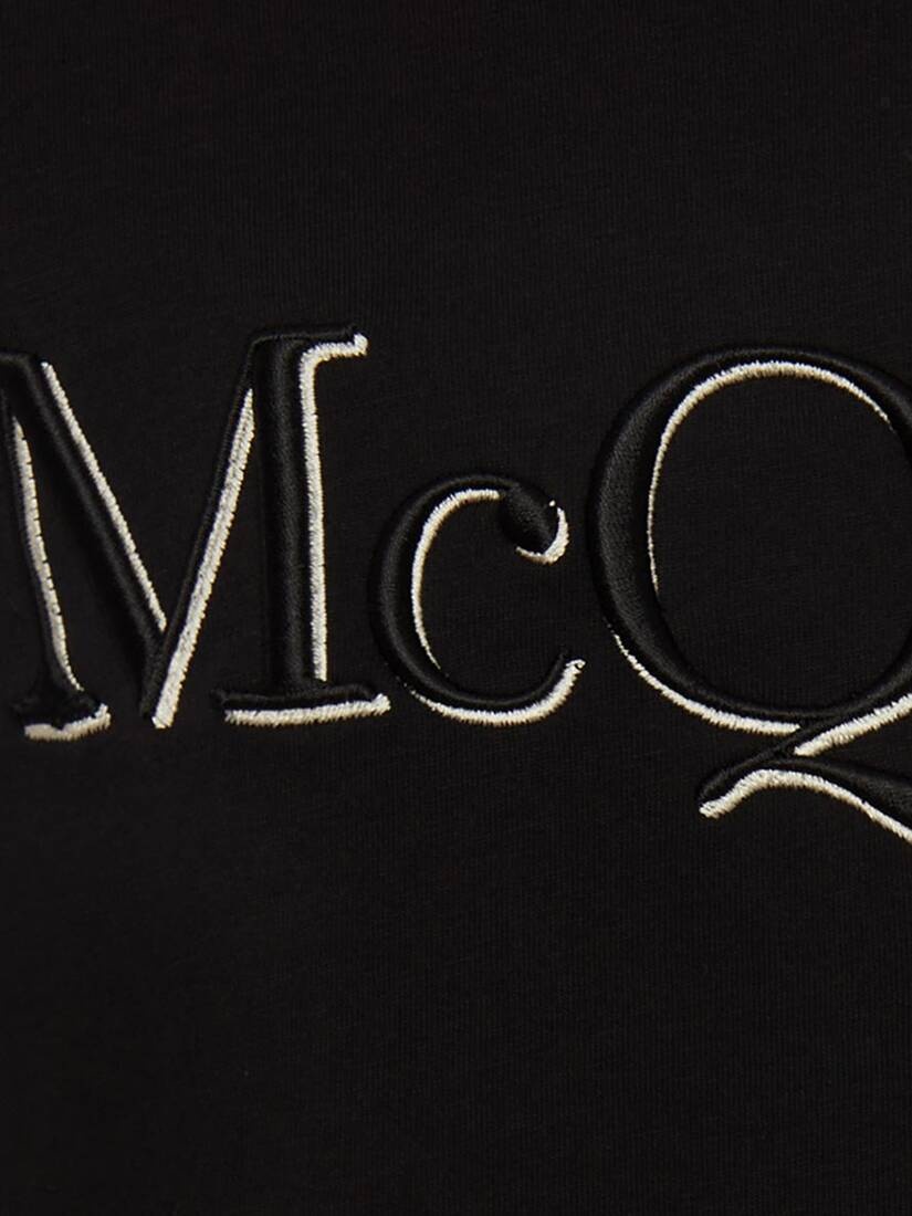 Mcqueen Embroidered T-shirt in Black Mix - 5