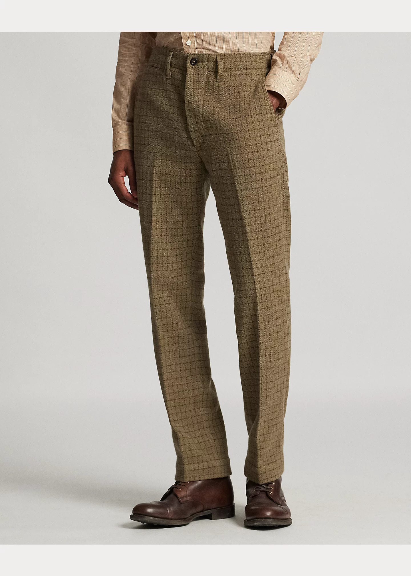 Checked Wool Tweed Officer’s Pant - 3