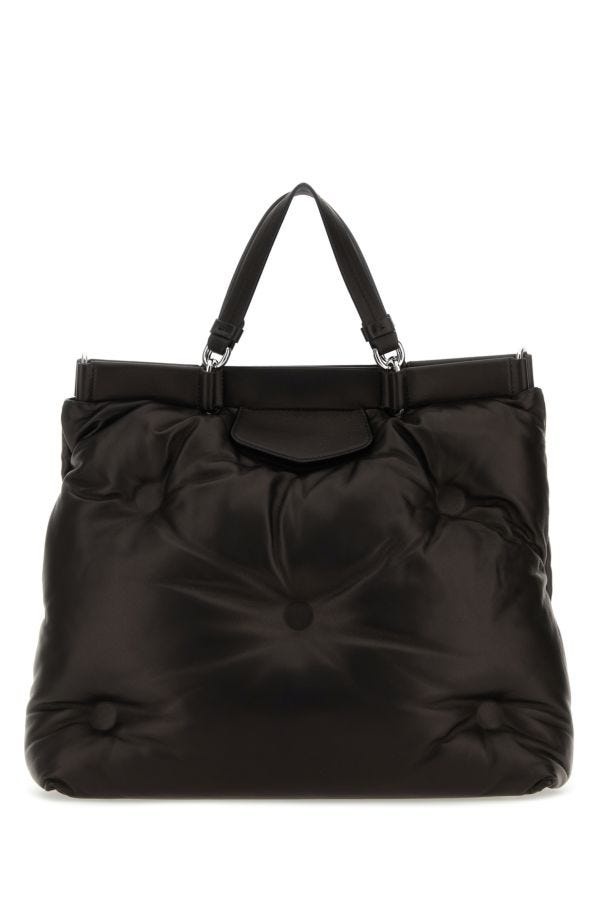 Black nappa leather medium Glam Slam shopping bag - 3