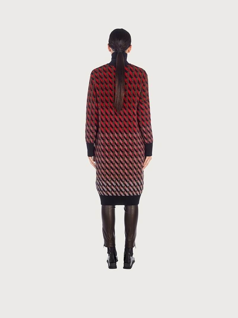 FERRAGAMO LONG JACQUARD KNIT CARDIGAN outlook