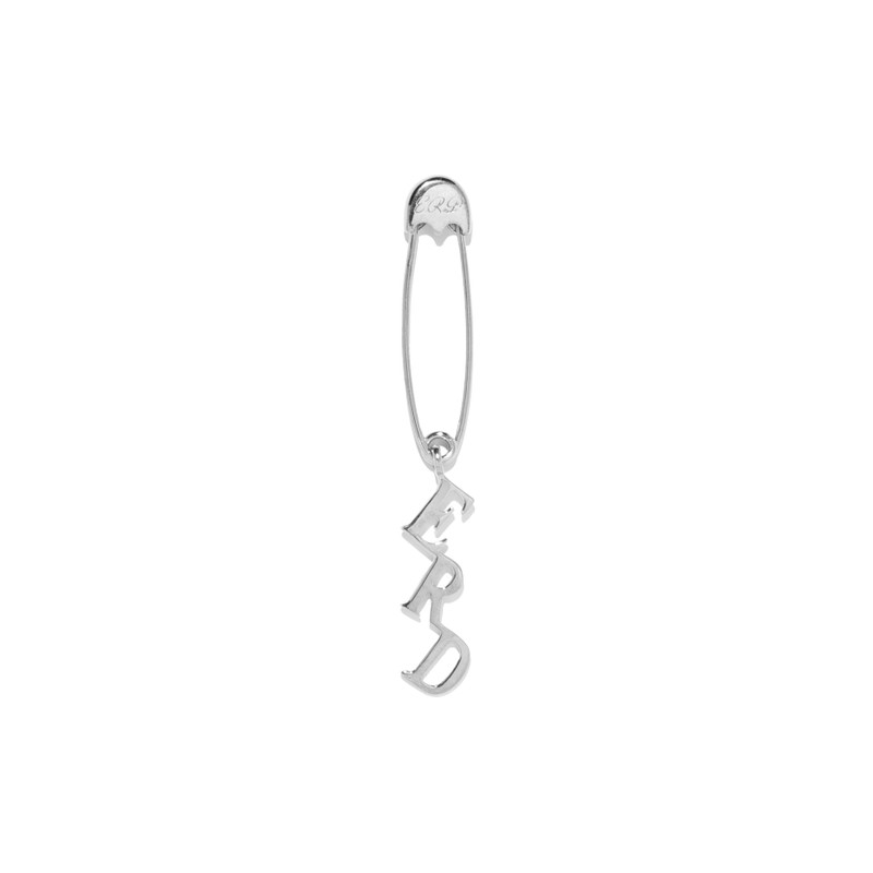ERD CHARM SAFETY PIN EARRING 1