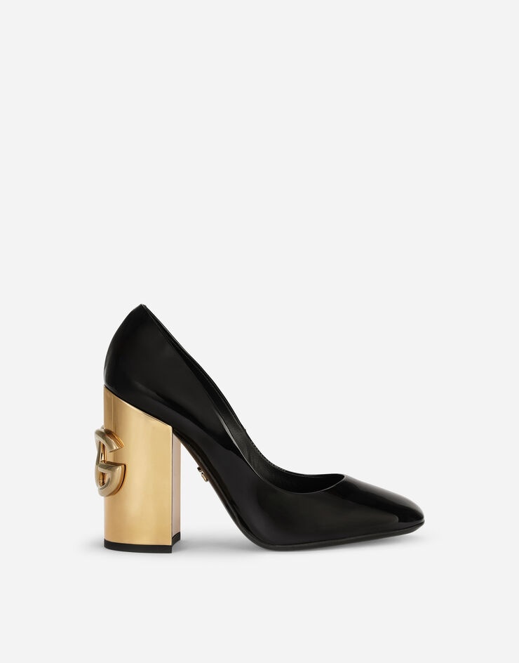 Patent leather pumps with DG Karol heel - 1