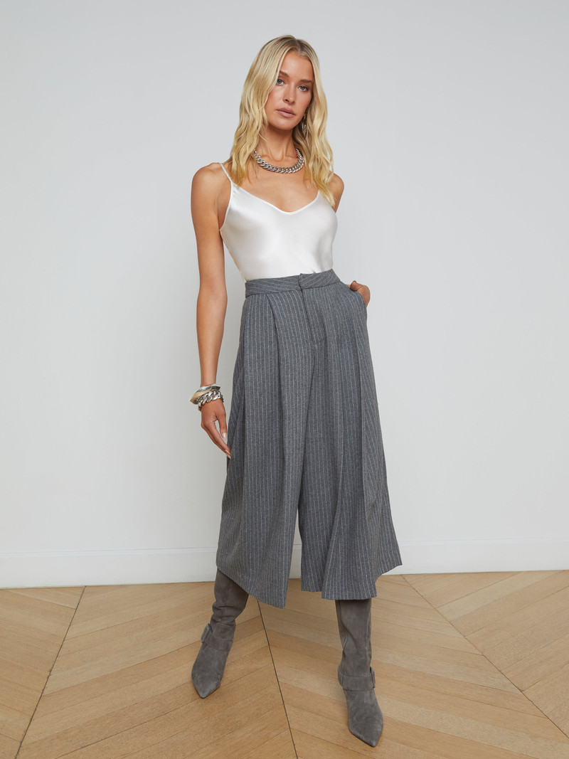 L'AGENCE Mahalia Pinstriped Culotte outlook