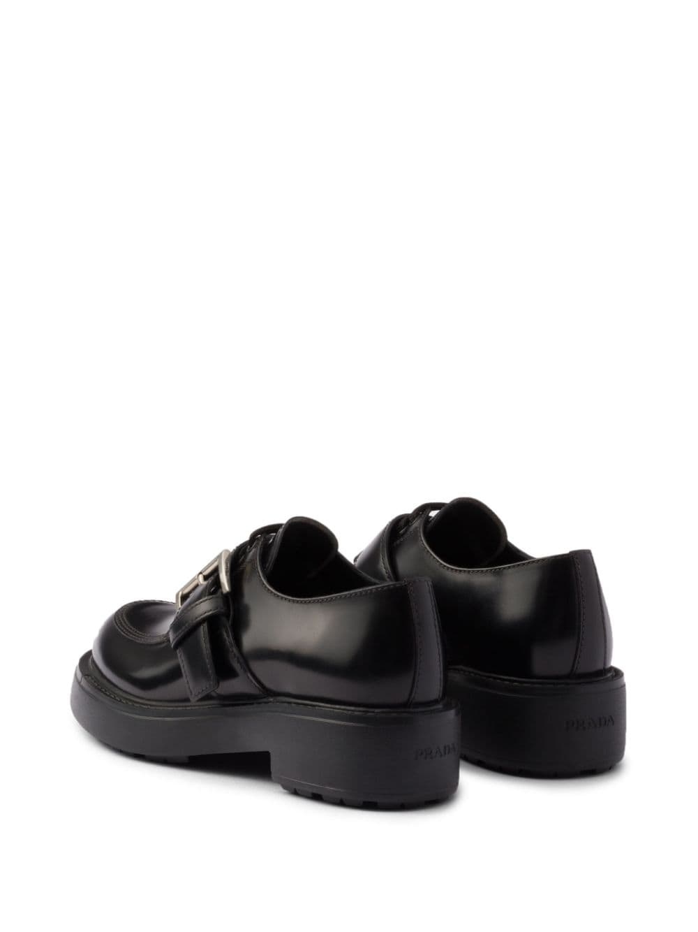 Brushed leather lace-up shoes - 3