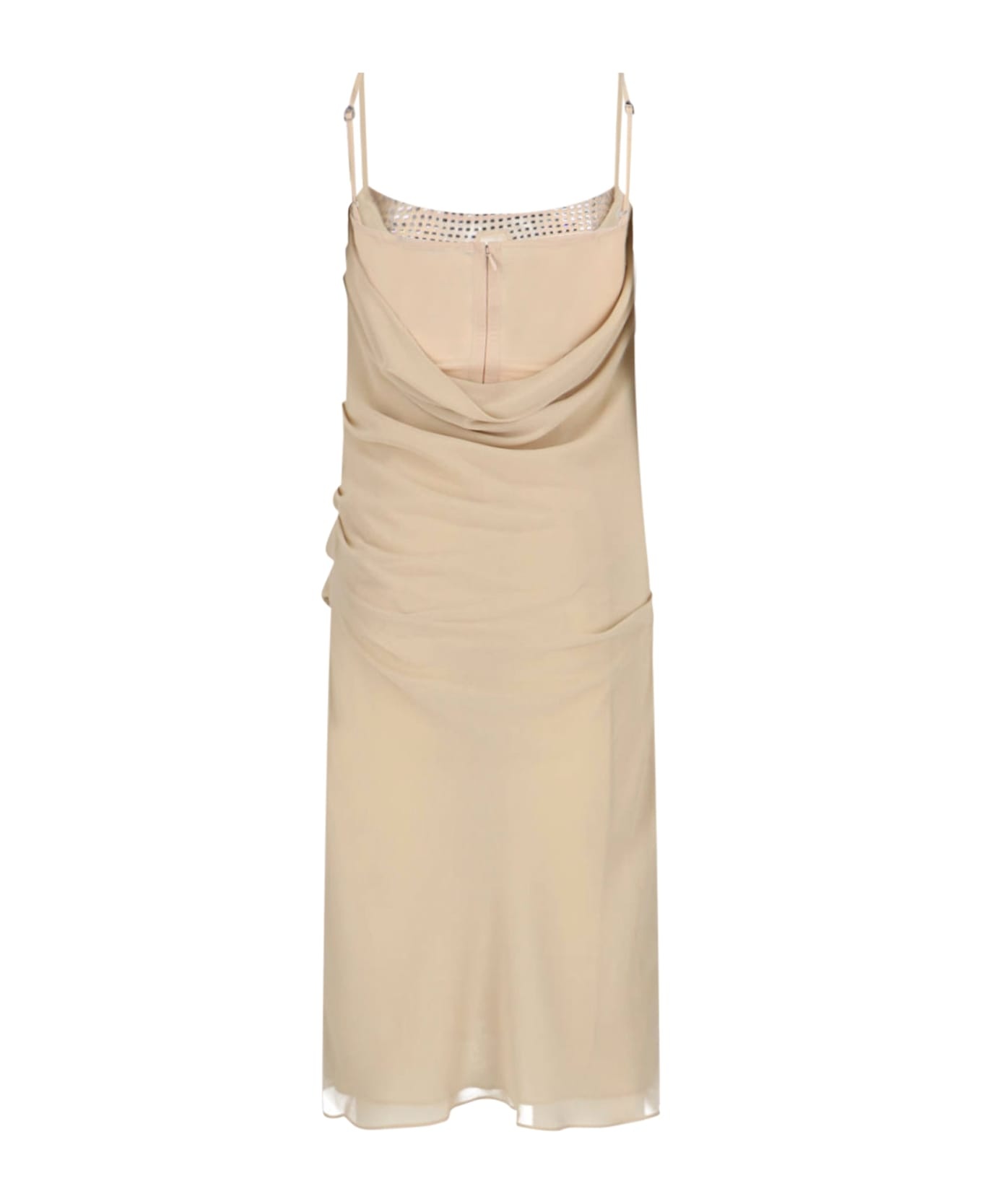 Midi Dress With Rhinestones - 2