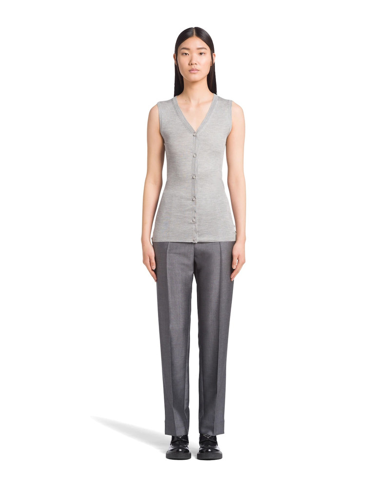 Prada Silk knit button vest outlook