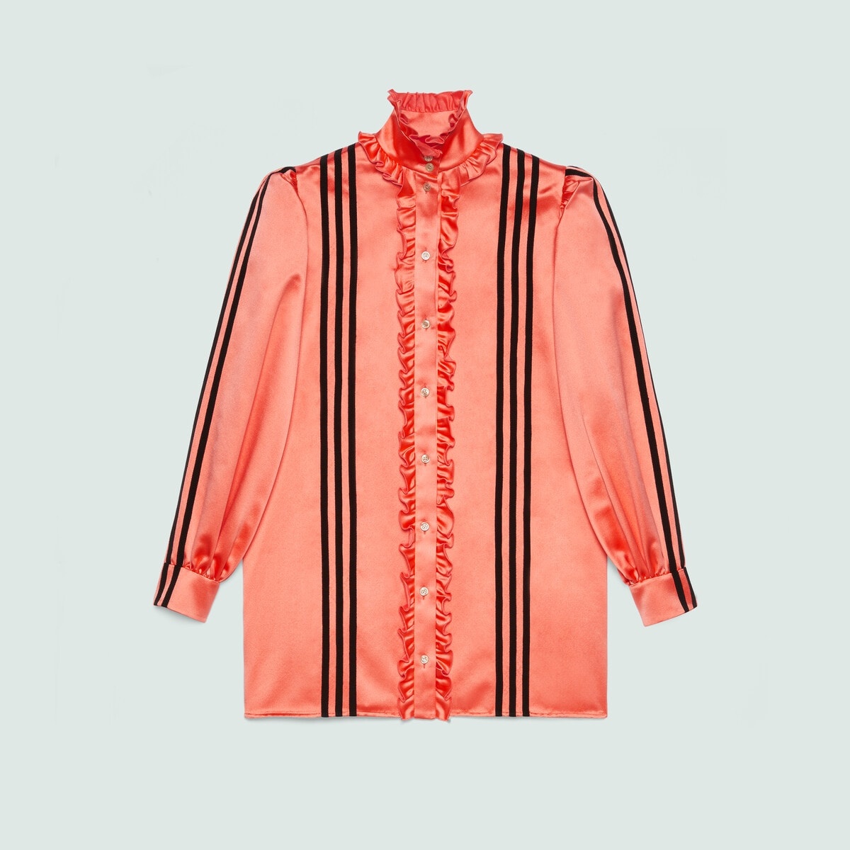 adidas x Gucci silk duchesse shirt - 1