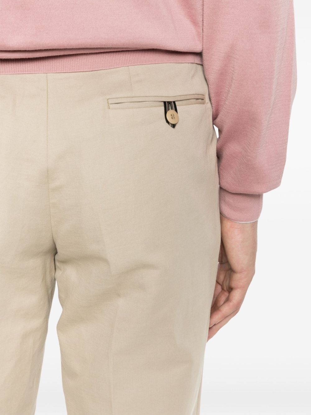 slim-cut chino trousers - 5