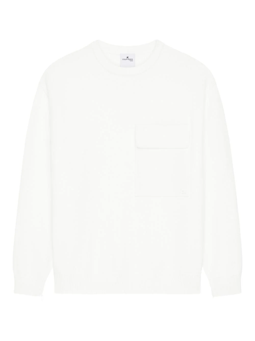 chest-pocket crew-neck sweater - 1