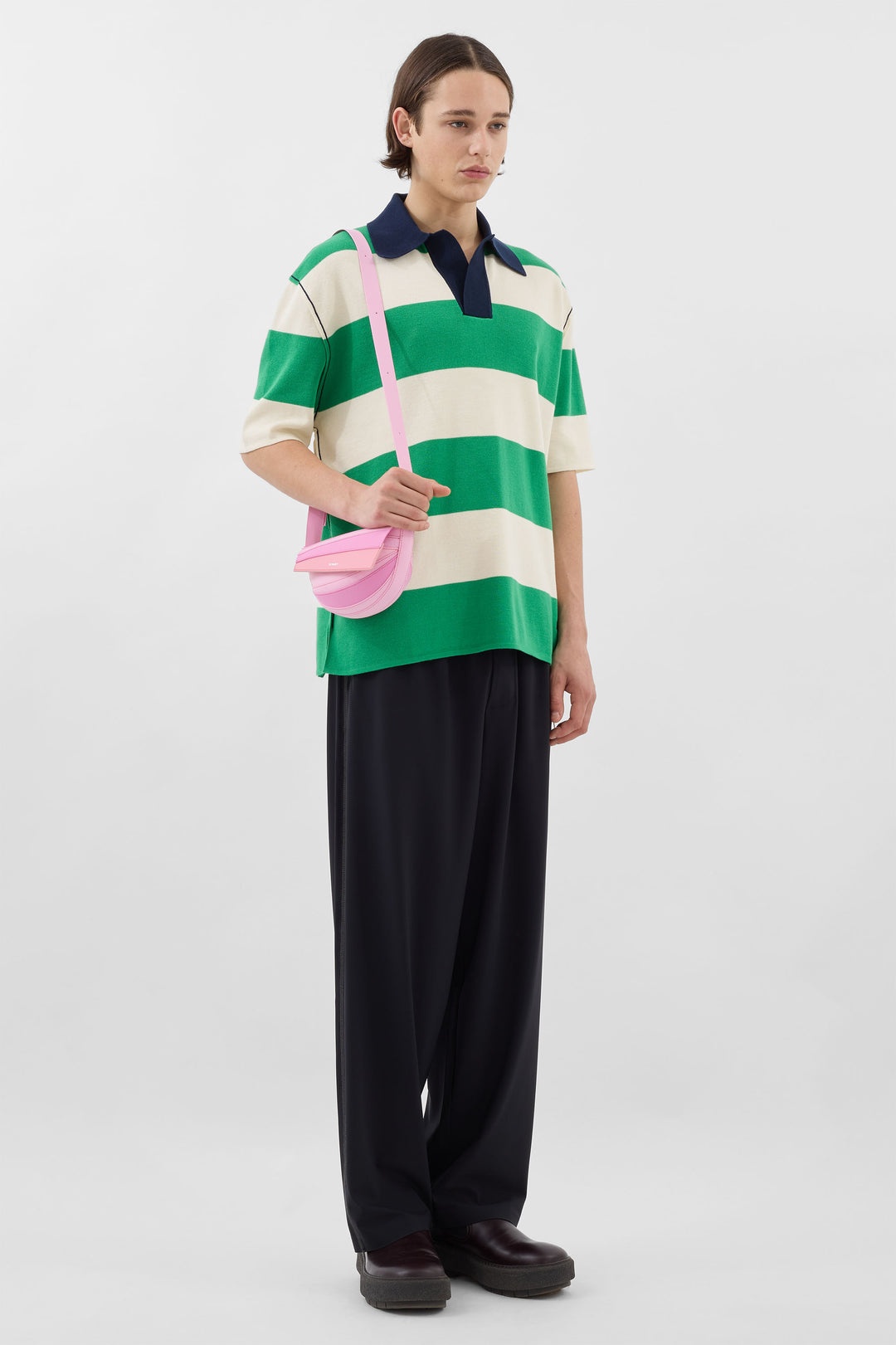 MAGLIAUNITA STRIPED POLO / emerald green & cream - 3