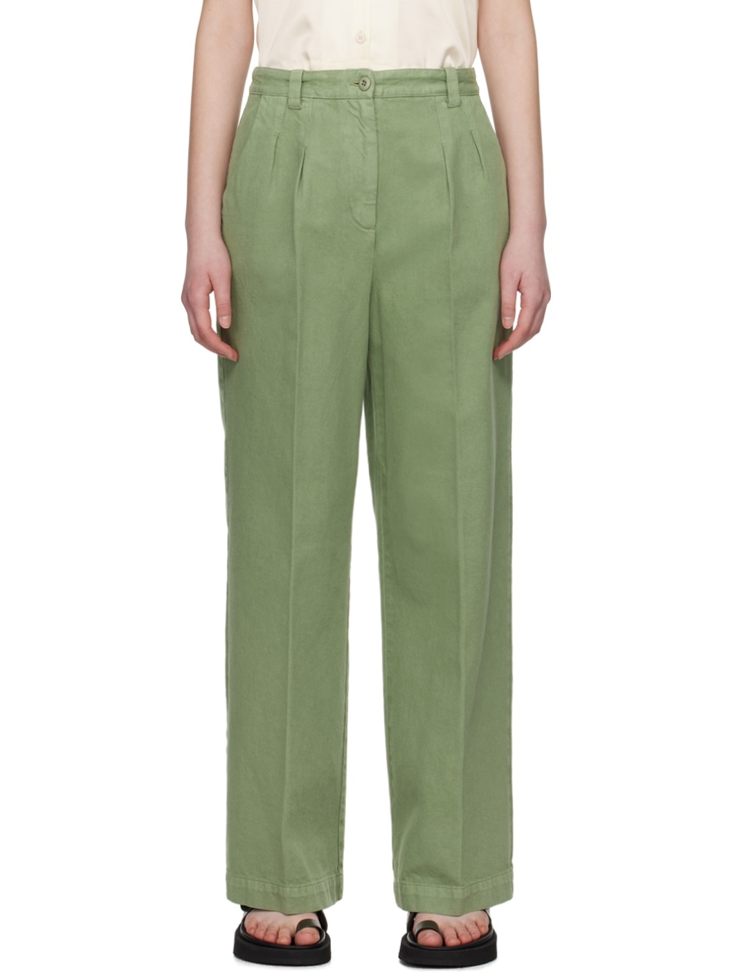 Khaki Tressie Trousers - 1