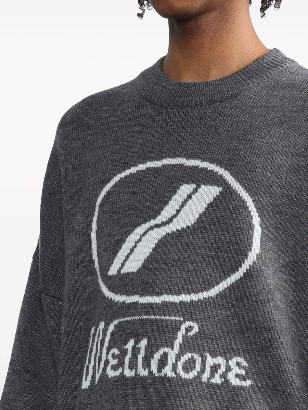 logo-intarsia jumper - 5