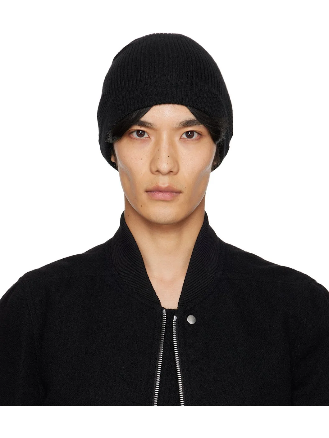 Black Concordians Ribbed Beanie - 1