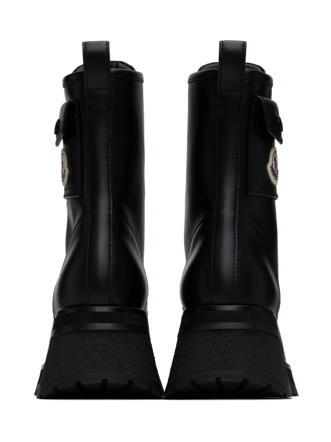 Black Gigi Leather Lace-Up Boots - 2