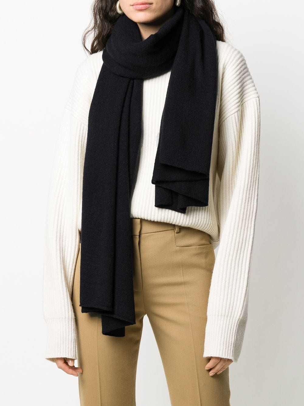 fine knit cashmere scarf - 2