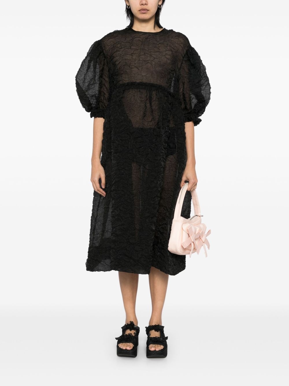 ruffle detail smock dress - 2