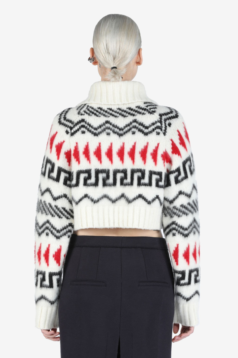N°21 JACQUARD-KNIT CROPPED SWEATER outlook