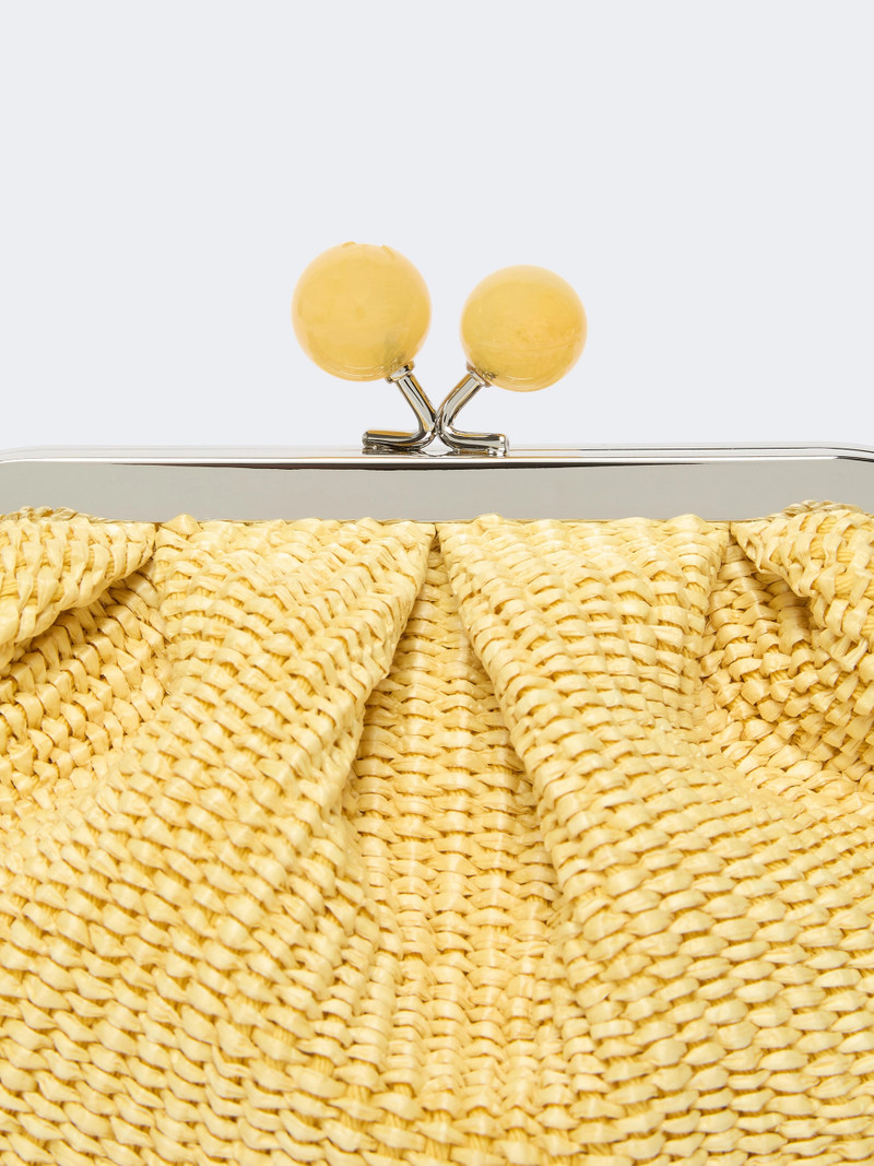 PALMAS Small raffia-effect Pasticcino Bag - YELLOW 4