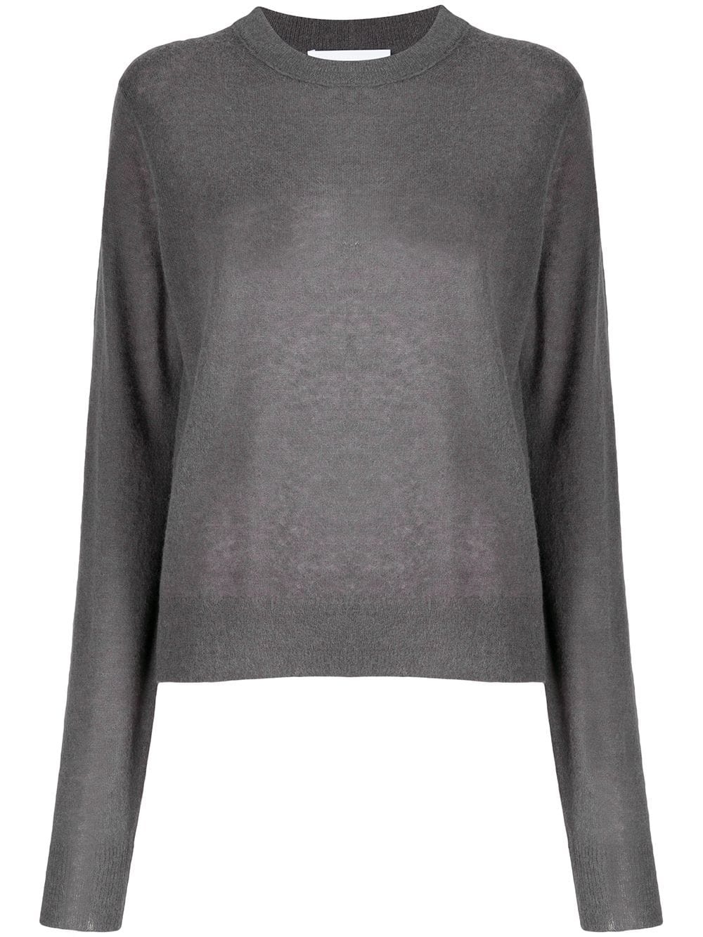 grey slogan jumper - 1