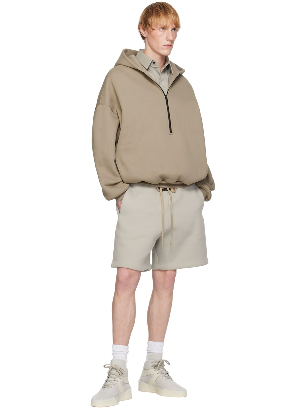 Gray & Off-White Basketball Sneakers - 5