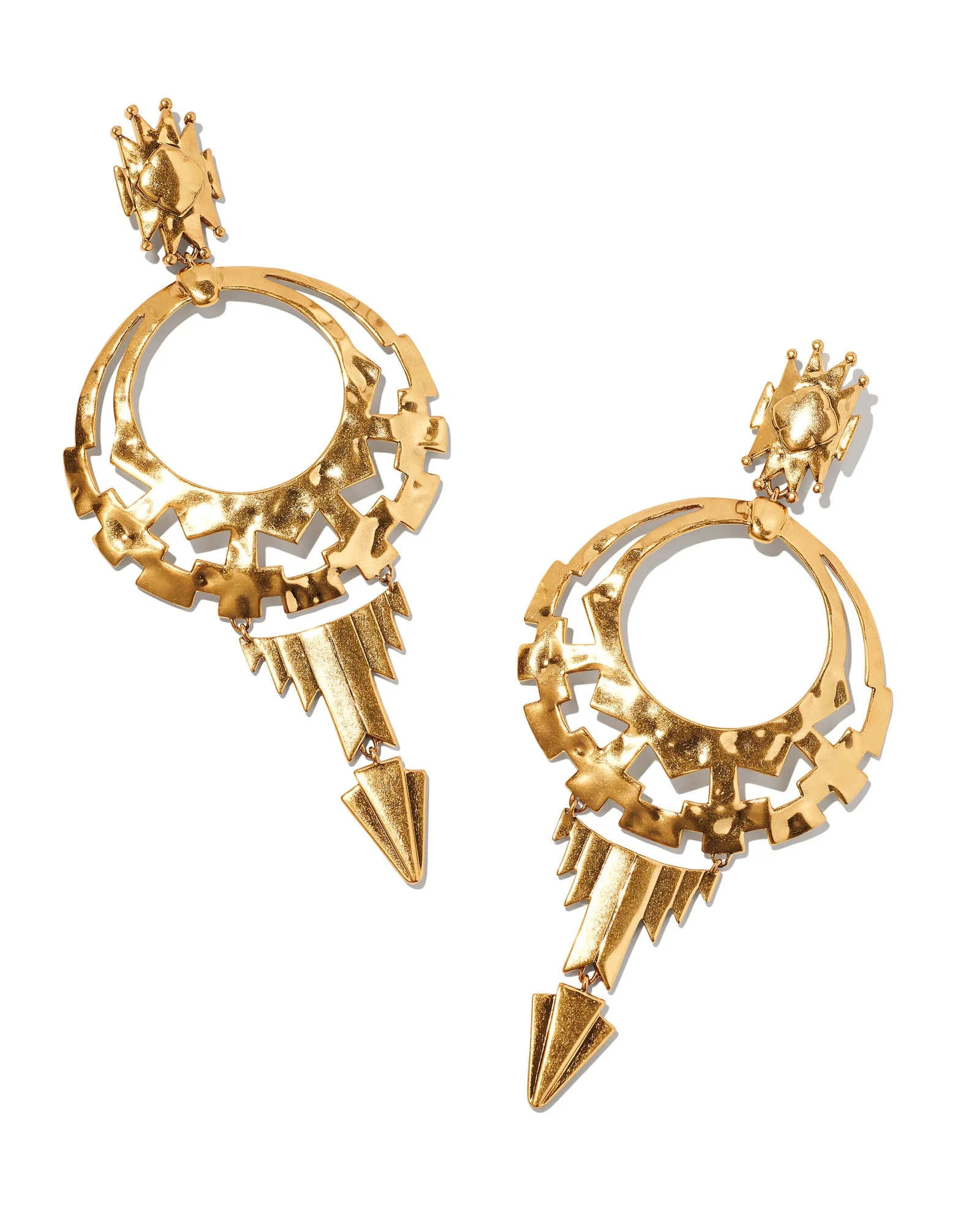 Shera Statement Earrings in Vintage Gold - 1