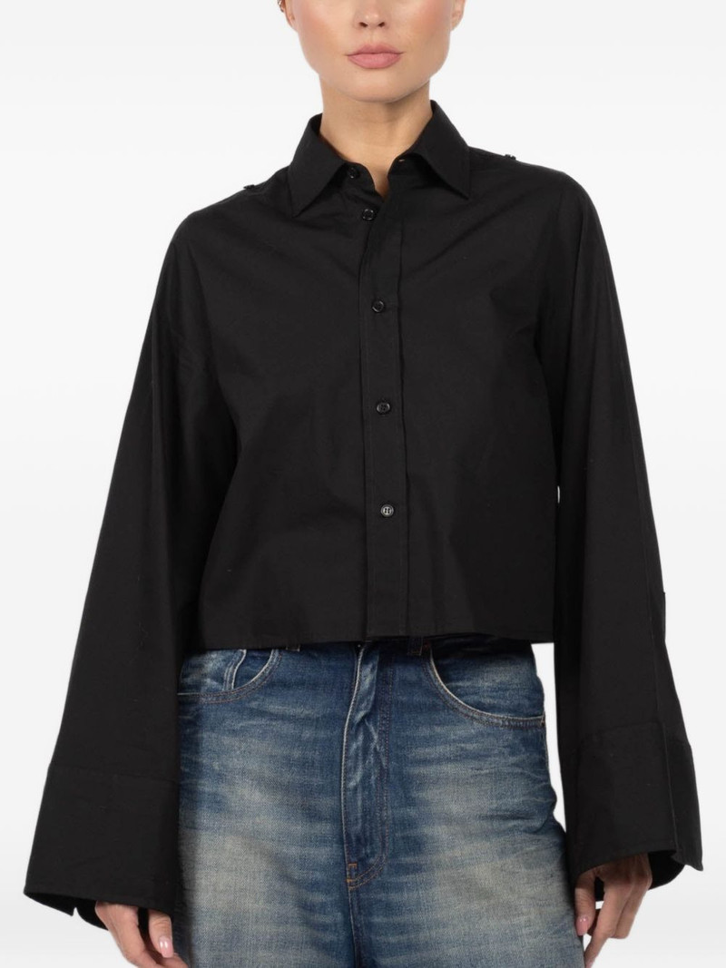 bell-sleeve cropped shirt 1