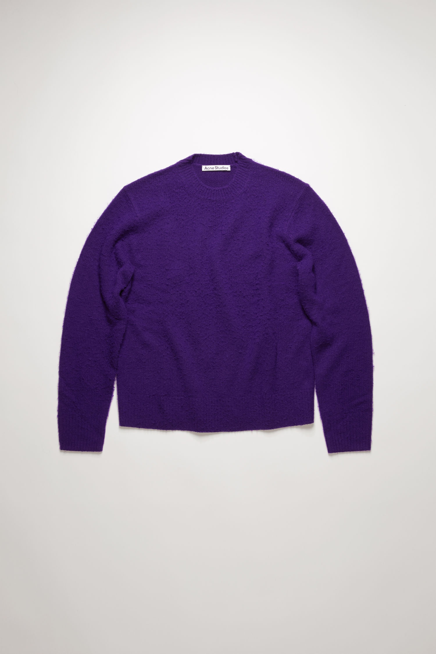 Pilled wool blend sweater deep purple - 1