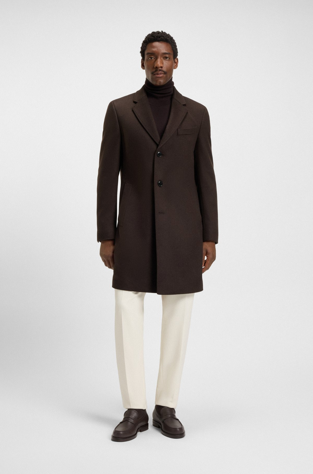 REGULAR-FIT WOOL AND CASHMERE COAT - 2