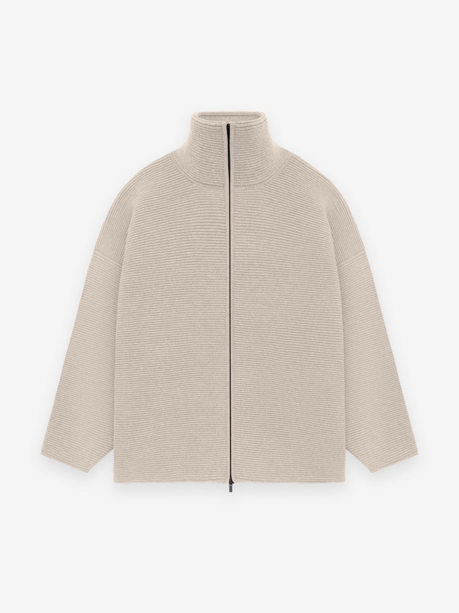 Heavy Ottoman Full Zip Sweater - 1