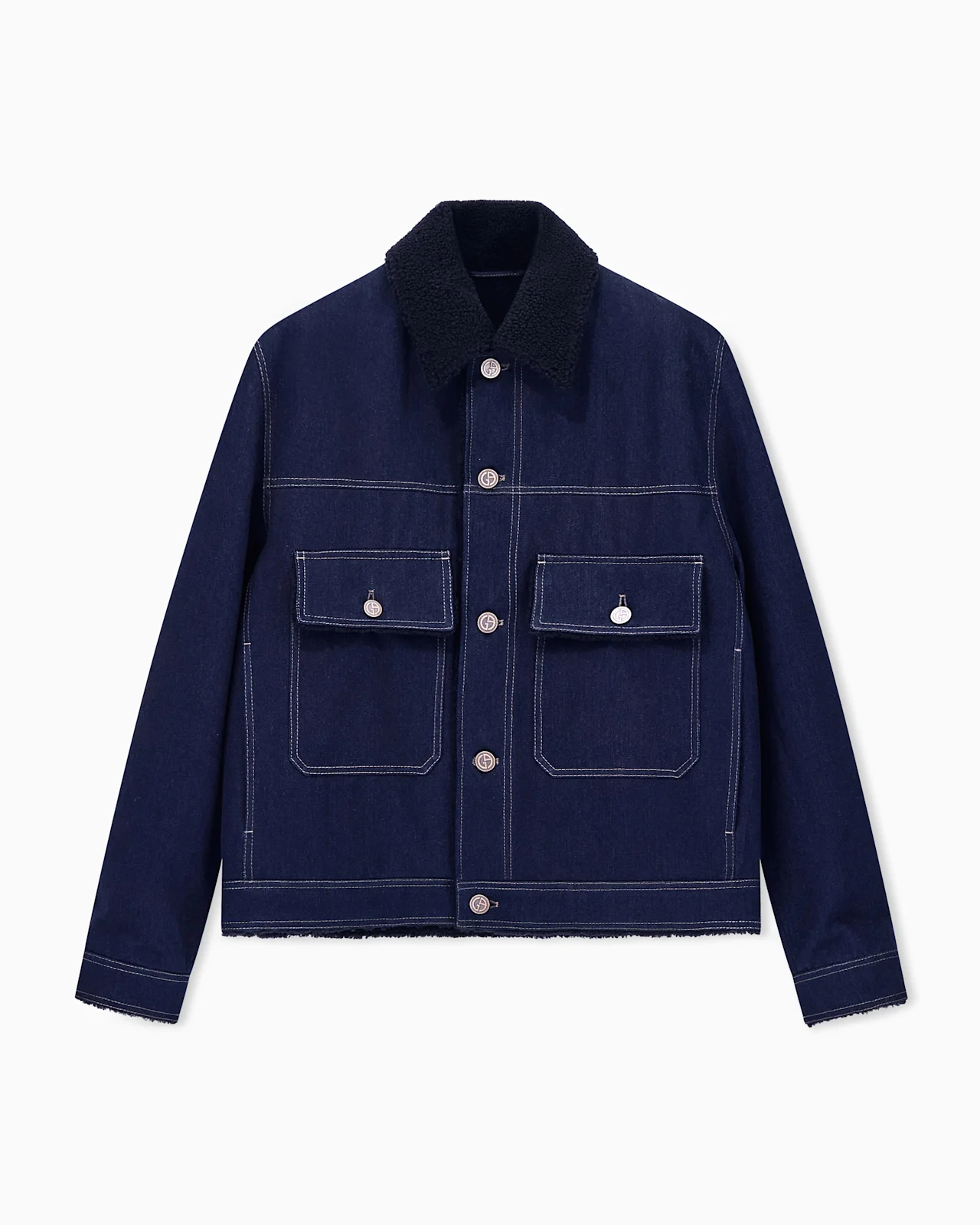BLOUSON JACKET REGULAR FIT WOOL-BLEND DENIM DRILL - 1