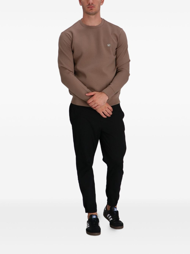 EMPORIO ARMANI logo-patch cotton sweatshirt outlook