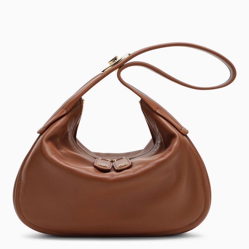 Valentino Garavani Small Go-Hobo Bag In Tobacco Leather Women - 1