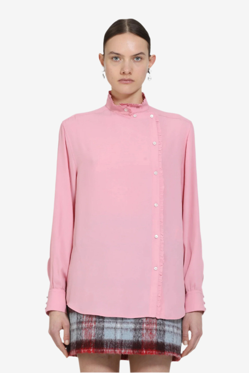 SHIRT WITH MINI RUFFLES AND SIDE CLOSURE 1