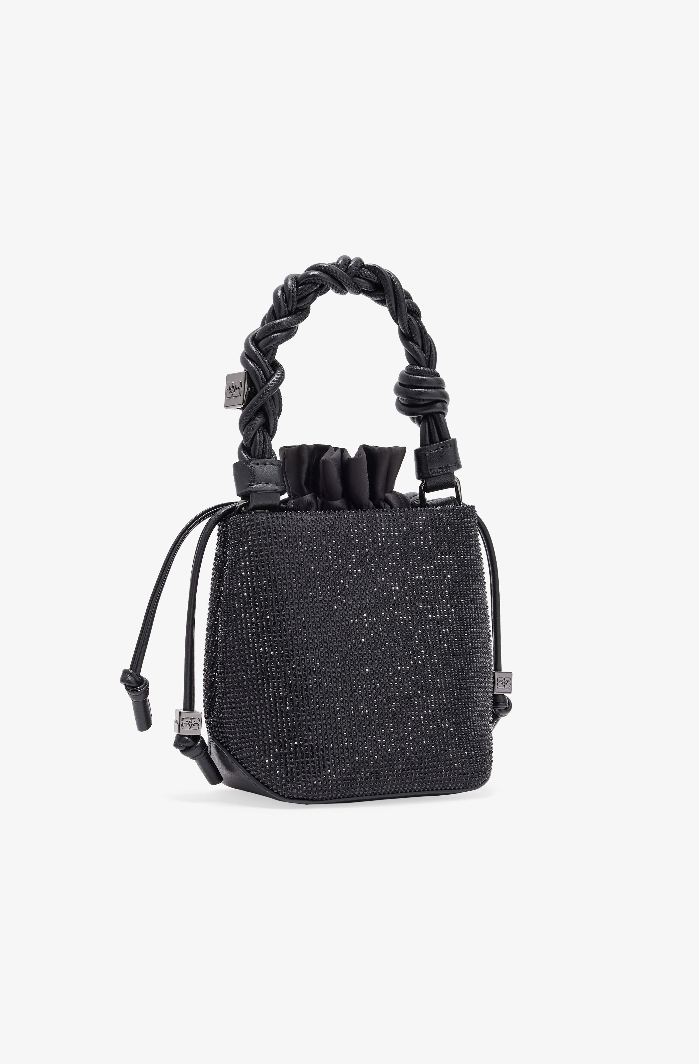 BLACK MINI GANNI BOU BUCKET BAG - 2