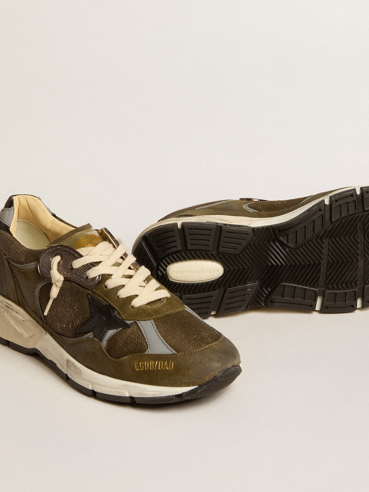 Women’s Dad-Star in suede and mesh with black leather star and heel tab - 4