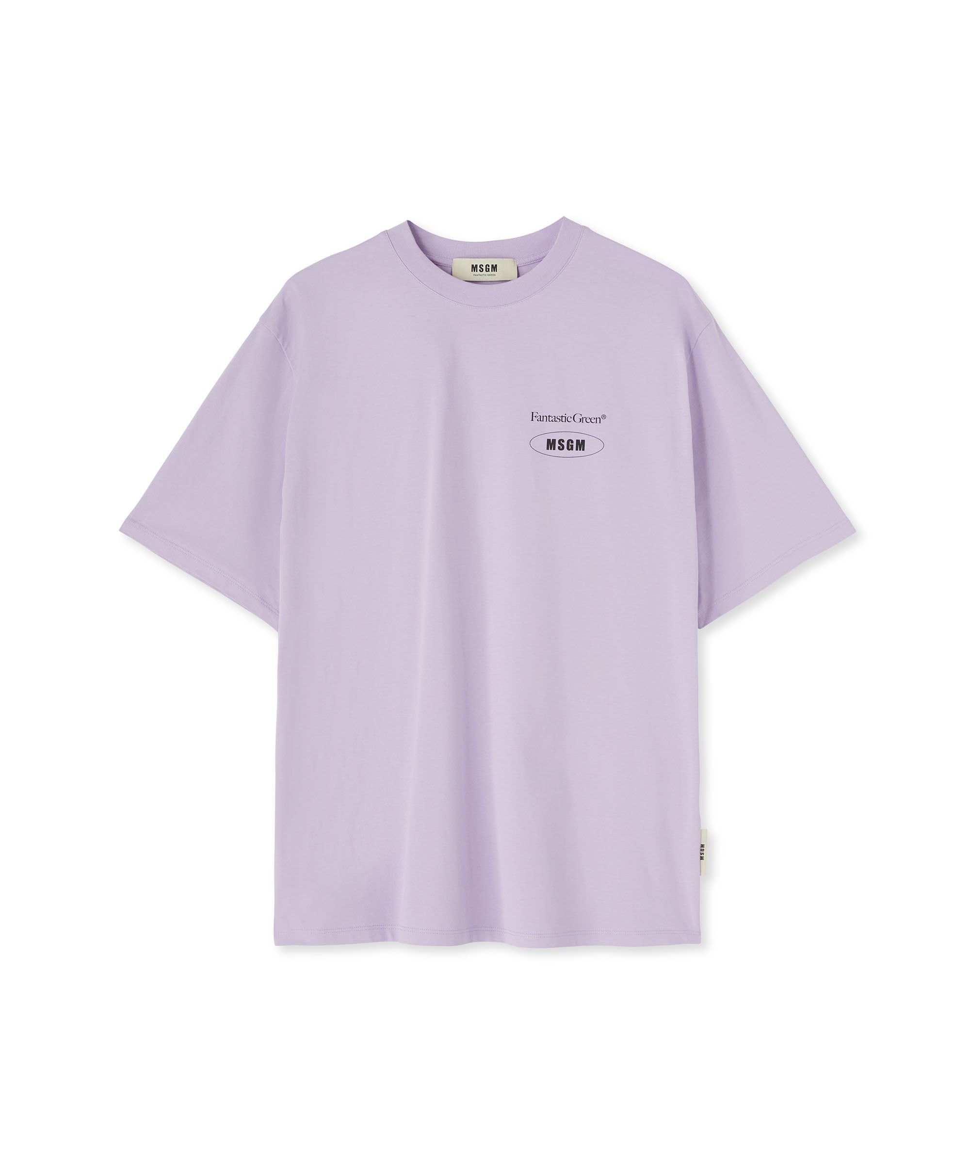 Organic cotton crewneck t-shirt from the MSGM Fantastic Green Capsule - 1