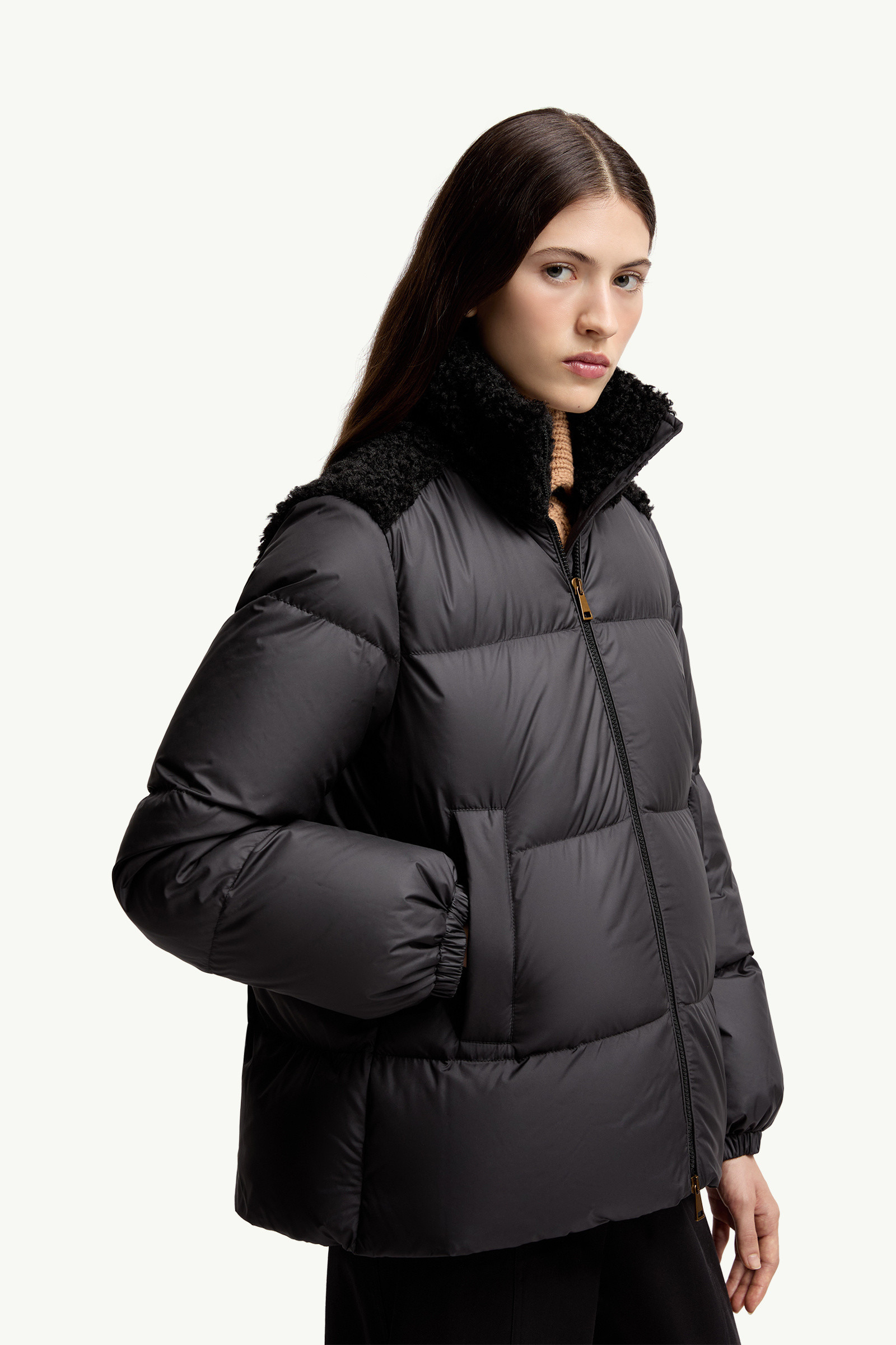Esnaie Teddy-Trimmed Short Down Jaket - 6