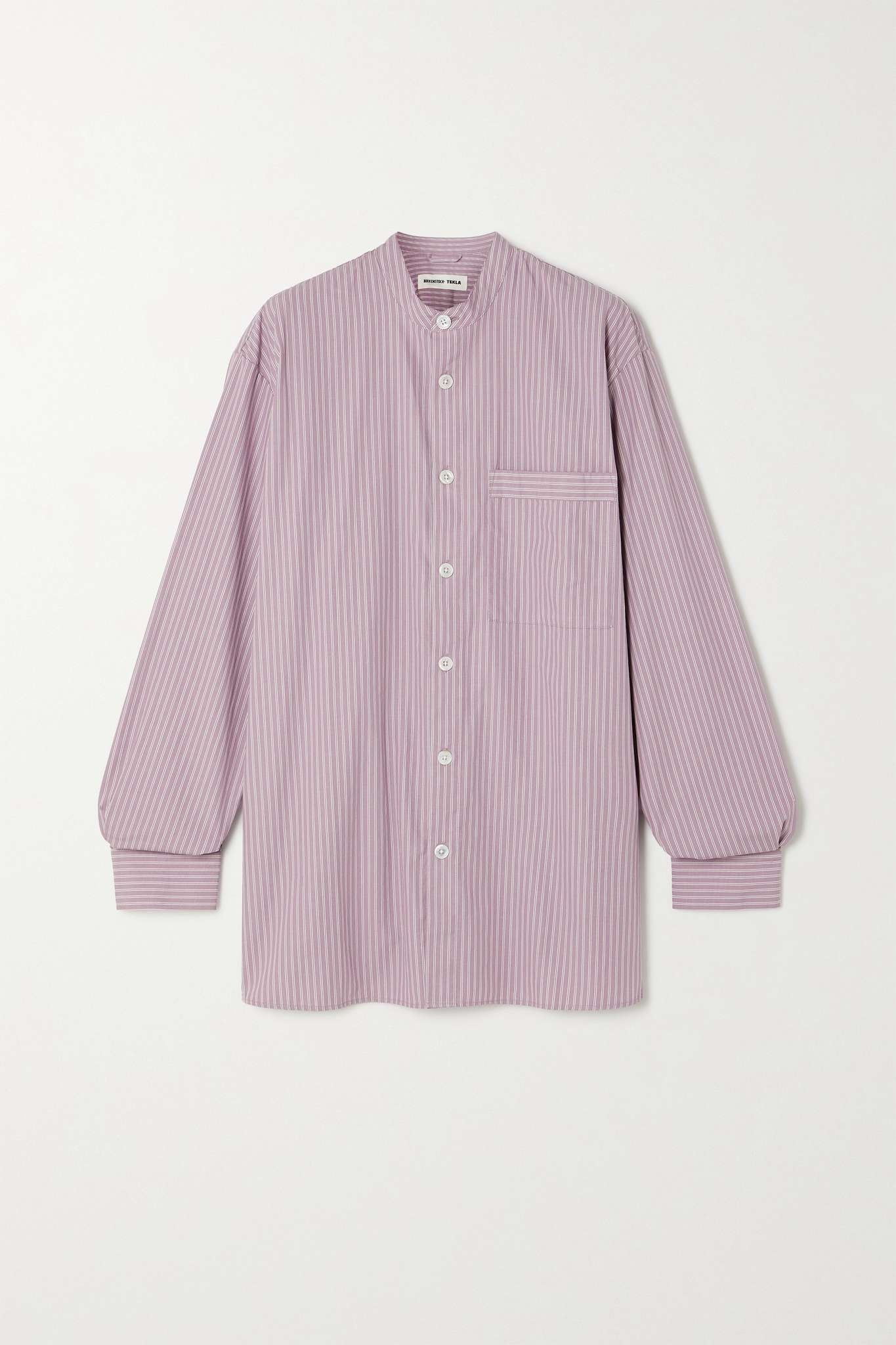 + TEKLA pinstriped organic cotton-voile shirt - 1
